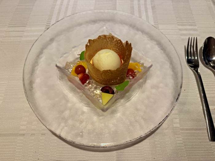 たびもの撰華・極で宿泊した伊豆ホテルの夕食(ﾃデザート)